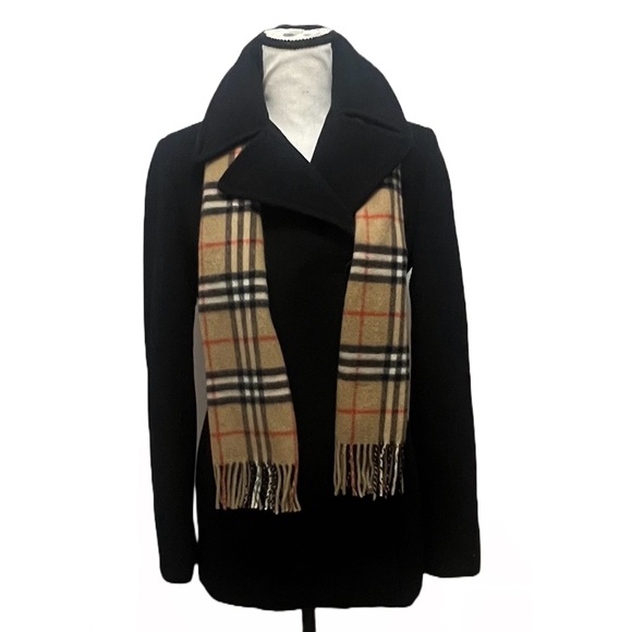 BURBERRY Authentic Nova Check Scarf Vintage Beige Unisex Cashmere Classic Luxury - Picture 1 of 5